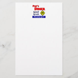 Poppen Diner Kitchen Art Briefpapier