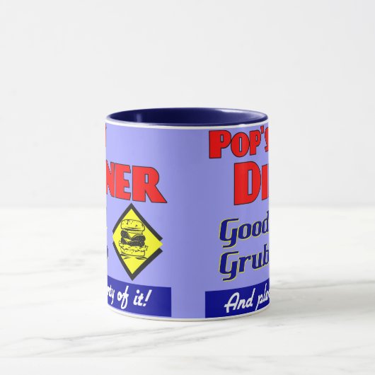 Poppen Diner Retro Art Koffie Mok (Midden)