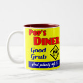 Poppen Diner Retro Custom Coffee Mok (Links)