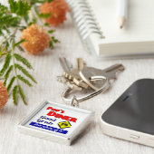 Poppen Diner Retro Keuken Gezegde Sleutelhanger (Zijkant)