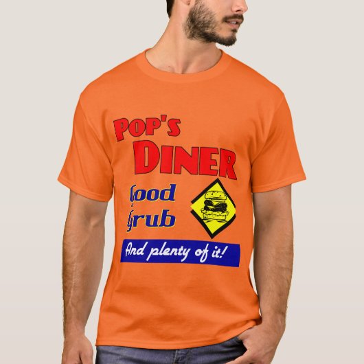Poppen Diner Retro Restaurant Kunst T-shirt (Voorkant)