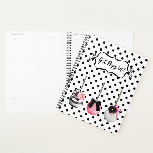 Poppen Dot Planner Baker Black White (Display)