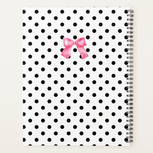 Poppen Dot Planner Baker Black White (Achterkant)