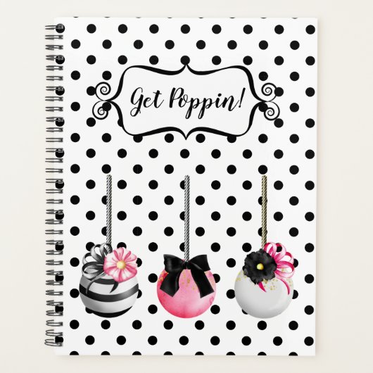 Poppen Dot Planner Baker Black White (Voorkant)