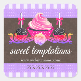 Poppen en bakkerijdozen ronde sticker