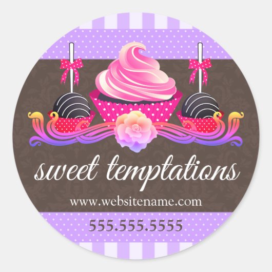 Poppen en bakkerijdozen ronde sticker (Voorkant)