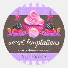 Poppen en bakkerijdozen ronde sticker
