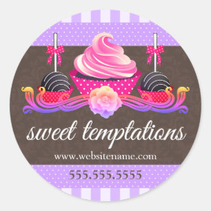 Poppen en bakkerijdozen ronde sticker