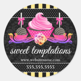 Poppen en bakkerijdozen ronde sticker