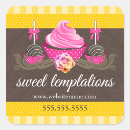 Poppen en bakkerijdozen ronde sticker