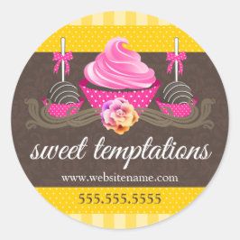 Poppen en bakkerijdozen ronde sticker