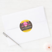 Poppen en bakkerijdozen ronde sticker (Envelop)