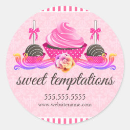 Poppen en bakkerijdozen ronde sticker