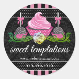 Poppen en bakkerijdozen ronde sticker