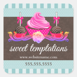 Poppen en bakkerijdozen ronde sticker