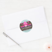 Poppen en bakkerijdozen ronde sticker (Envelop)
