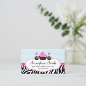 Poppen en cupcake bakkerij visitekaartje (Staand voorkant)