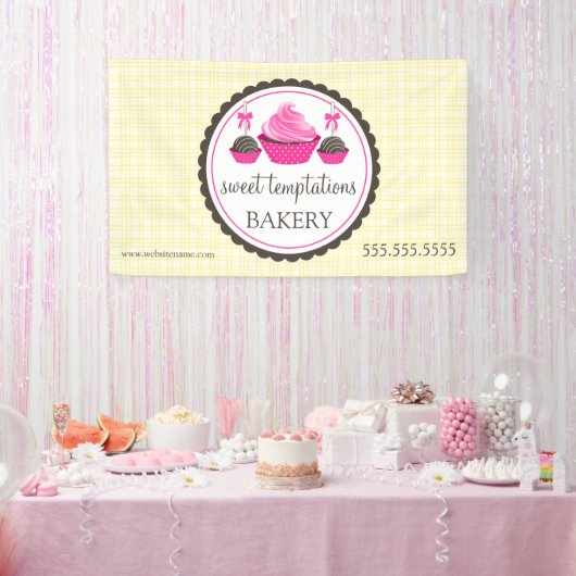 Poppen en cupcake spandoek (Feest)
