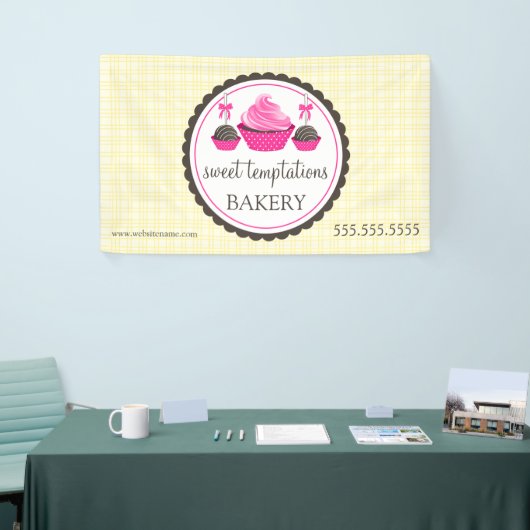Poppen en cupcake spandoek (Beurs)
