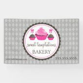 Poppen en cupcake spandoek (Horizontaal)