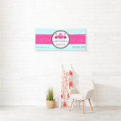 Poppen en cupcake Turquoise Pink Spandoek (Insitu)