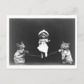  poppen en katten springen touw Oddity Briefkaart (Voorkant)