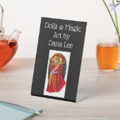 Poppen en magie reclamebord met voetstuk (Insitu)