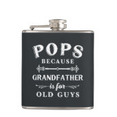 Poppen | Funny Grandfather is voor oude jongens Heupfles (Voorkant)
