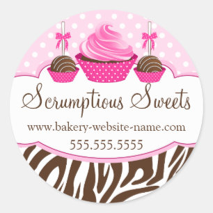 Poppen gebakken bakkerijdozen ronde sticker