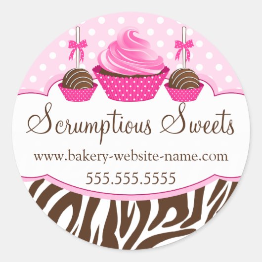 Poppen gebakken bakkerijdozen ronde sticker (Voorkant)