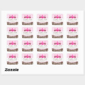Poppen gebakken bakkerijdozen vierkante sticker (Vel)