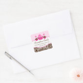 Poppen gebakken bakkerijdozen vierkante sticker (Envelop)