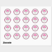 Poppen gebakken dozen ronde sticker (Vel)