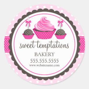 Poppen gebakken dozen ronde sticker