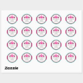 Poppen gebakken dozen ronde sticker (Vel)