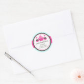 Poppen gebakken dozen ronde sticker (Envelop)