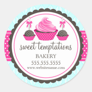 Poppen gebakken dozen ronde sticker