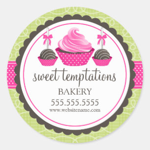 Poppen gebakken dozen ronde sticker