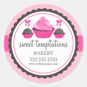 Poppen gebakken dozen ronde sticker