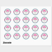 Poppen gebakken dozen ronde sticker (Vel)