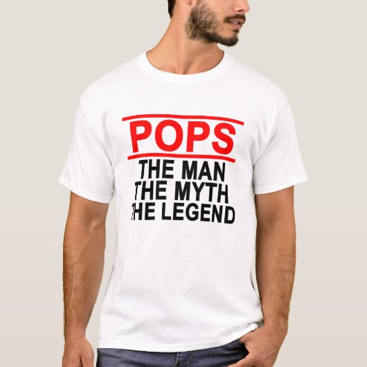 POPPEN HET MAN DE MYTH DE LEGEND T-SHIRT (Voorkant)