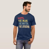 POPPEN HET MAN DE MYTH DE LEGEND Vaderdag T-shirt (Voorkant volledig)