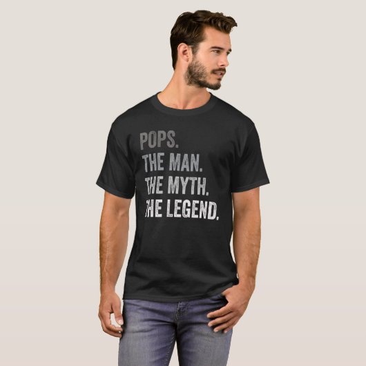 Poppen Het Man De mythe De legende Vaderdag Vin T-shirt (Voorkant volledig)