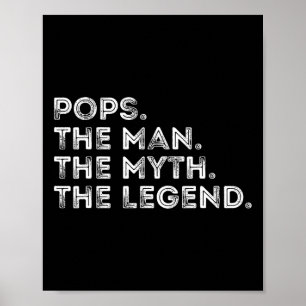 Poppen Het Man The Myth The Legend Fathers Day Fun Poster