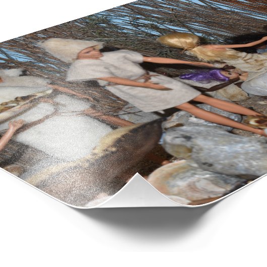 Poppen in de prehistorie. foto afdruk (Hoek)