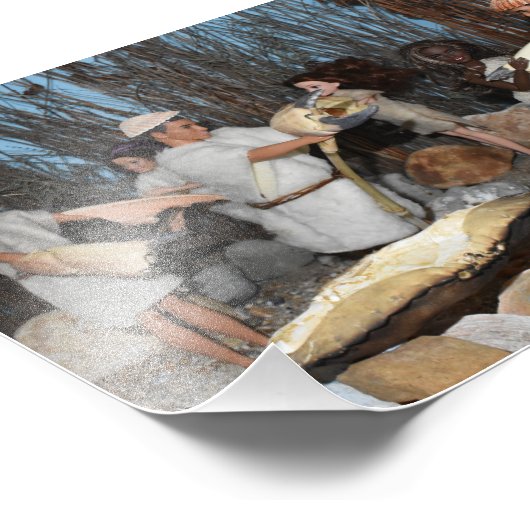 Poppen in de prehistorie. foto afdruk (Hoek)