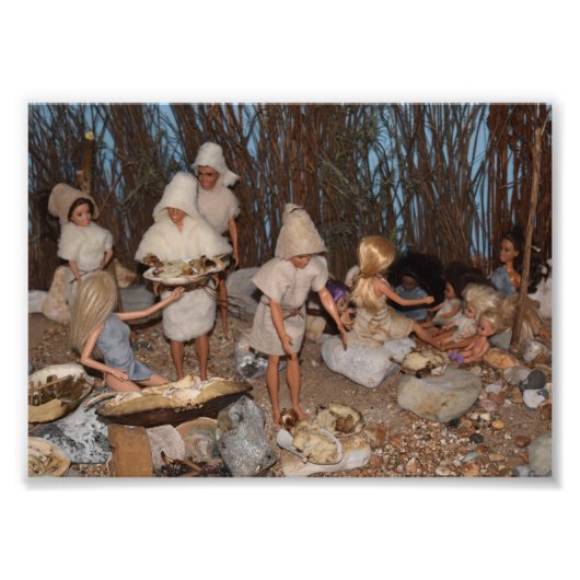 Poppen in de prehistorie. foto afdruk (Voorkant)