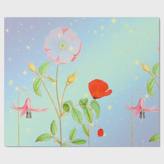 POPPEN IN EEN STARRY TWILIGHT Wrapping Paper Cadeaupapier (Vlak)