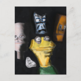 Poppen in het donker ( Erica Crooks poppenkunst ) Briefkaart