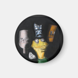 Poppen in het donker ( Erica Crooks poppenkunst ) Magneet